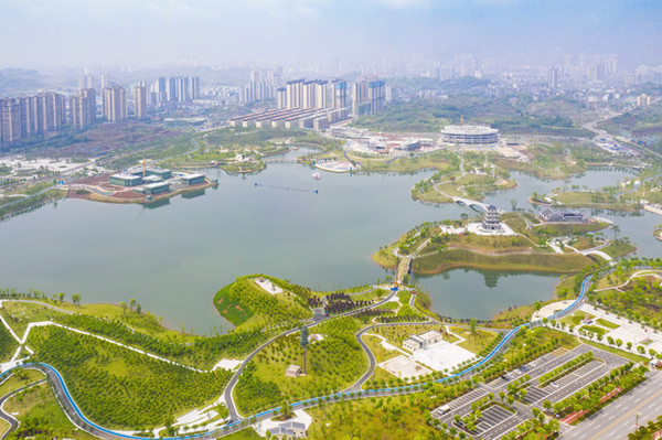 墊江縣三合湖濕地公園。齊嵐森攝