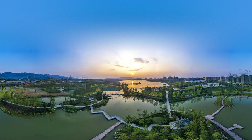 重慶梁平雙桂湖國家濕地公園。