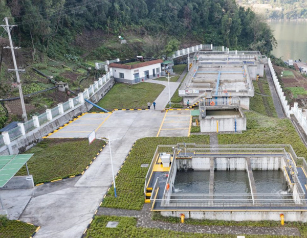 改造后的黃石鎮(zhèn)污水處理廠。云陽縣住建委供圖