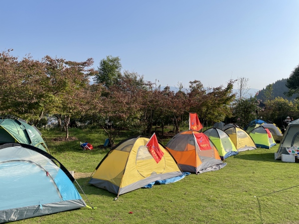 正安街道盛山植物園露營區(qū)。張海生攝